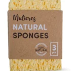 Balení Mulieres Natural Sponges – sada 3 kompostovatelných celulózových mycích houbiček