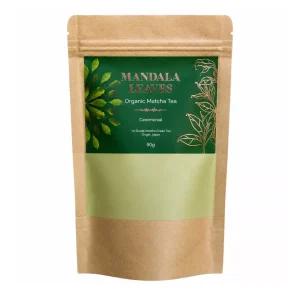 Bio ceremoniální matcha čaj 1. třídy z Japonska v 50g ekologickém balení se zeleným designem