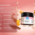 Přírodní deodorant BEWIT Delicate s přehledem výhod: jemná vůně, péče o pokožku, snadná aplikace a celodenní komfort